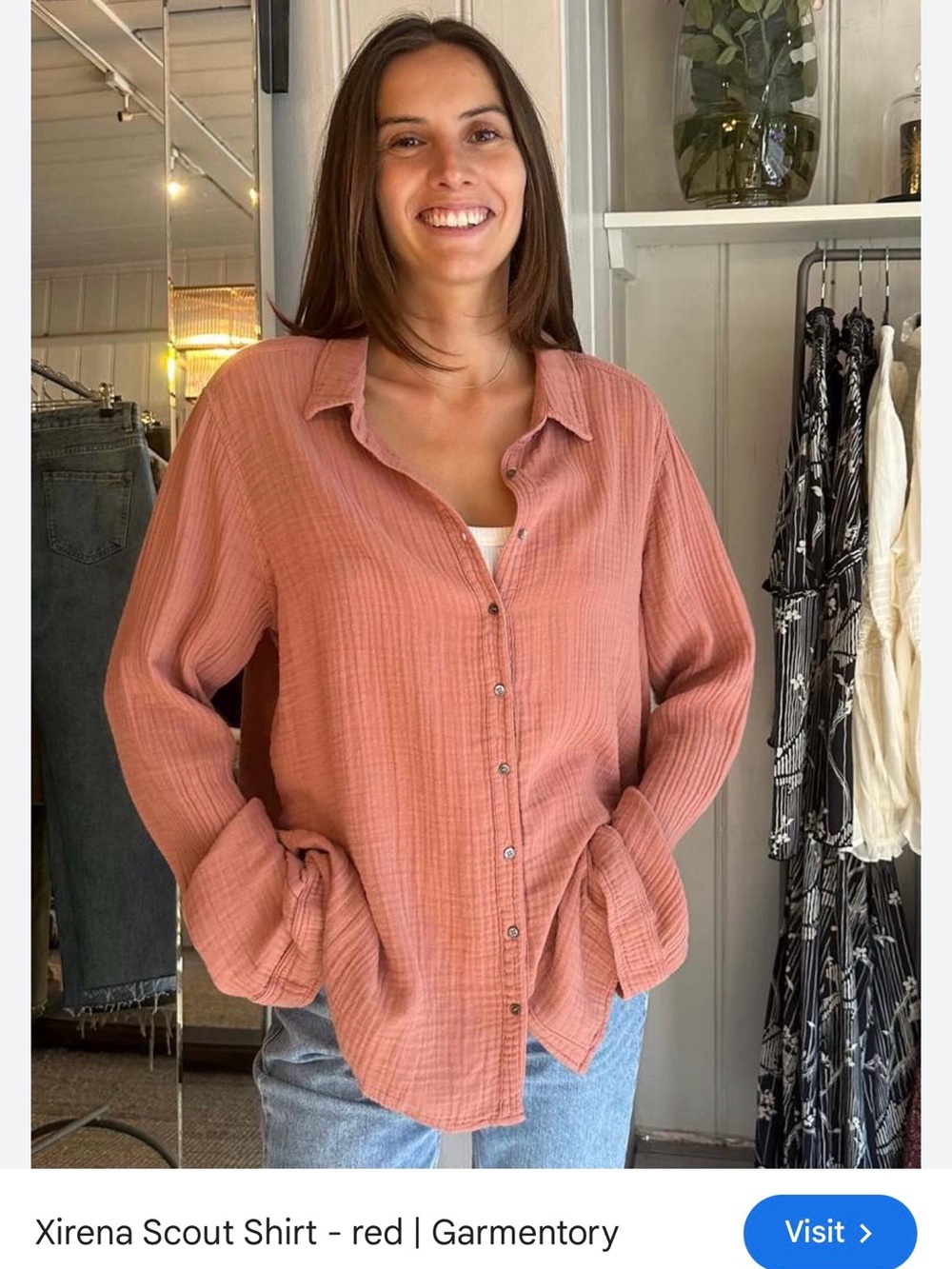 Xirena Scout Shirt in Red-garmentory - - Women's Button-Up Top size L